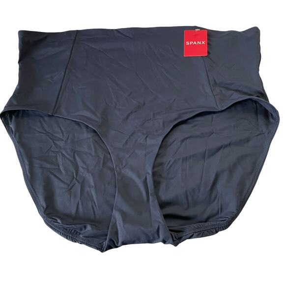 SPANX Womens High Waisted Swim Brief Size 3X Sunkissed Navy Swim Bikini Bottom - Picture 1 of 10